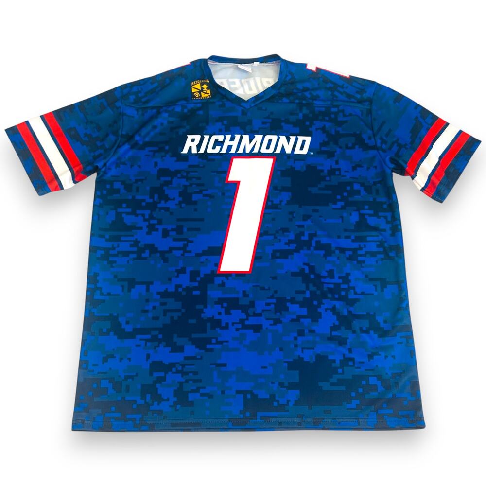 Richmond Spiders XXL Jersey Blue Digital Camo Synergy Imports Promotional